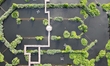 An aerial view shows the sewage treatment plant and tailwater wetland in Haian City, Jiang...