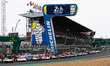 Le Mans entries line up on the grid awaiting the green flag at the FIA World Endurance Cha...