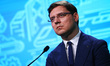 Victor Negrescu, VP of the European Parliament, speaks during the Green Transition Forum 5...