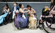 Thai contestants prepare for their appearance during the Miss Wheelchair Thailand 2025 con...