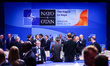 Diplomats ahead of the plenary session during the 76th NATO Summit in the World Forum in T...