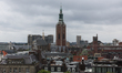 A view of the Great Church and the city in The Hague, Netherlands on June 26, 2025. 