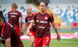 Wiktoria Zieniewicz warms up before the women's international friendly football match betw...