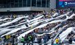 Fans of Botafogo gather before the FIFA Club World Cup USA 2025 round of sixteen match bet...