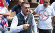 LONDON, UNITED KINGDOM - JULY 03, 2025: Tommy Robinson, real name Stephen Yaxley-Lennon, l...
