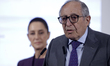 Mexico's Health Minister, David Kershenobich Stalnikowitz, speaks during the presentation...