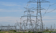 EDMONTON, CANADA – MAY 28: Electric poles and power lines seen in the southeast area of E...
