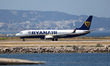 A Ryanair Boeing 737-8AS is on the runway after landing at Marseille Provence Airport in M...