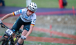 Lia Schrievers from Germany, representing the KMC Ridley MTB Racing Team, competes in the...