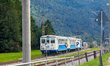 Passengers ride the Bavarian Zugspitze Railway (Bayerische Zugspitzbahn Bergbahn, BZB) at...