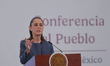Mexico's President Claudia Sheinbaum Pardo speaks about the fight against fentanyl and str...
