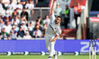 Anshul Kamboj of India bowls during Day 2 of the Fourth Rothesay Test match between Englan...