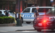 Numerous NYPD police officers are on the scene on Park Avenue to respond to an active shoo...