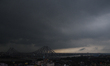 Black clouds appear before the monsoon heavy rain in Kolkata, India, on August 1, 2025. 