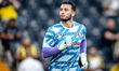 Feyenoord Rotterdam goalkeeper Justin Bijlow plays during the match between Fenerbahce and...