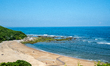 People enjoy the beach on a sunny day in Saint-Jean-de-Luz, France, on May 17, 2025. 