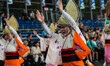In Tokushima, Japan, on August 13, 2025, a dancer cries out "yatta," an exclamation often...