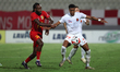 Thaylor Aldama of Hibernians is closely followed by Geoffrey Acheampong of Birkirkara duri...