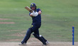 Robbie Bowman bats during the Metro Bank One Day Cup match between Durham Cricket and Nort...