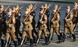 Hungarian soldiers participate in St. Stephen's Day celebrations in front of the Hungarian...