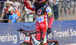 Dan Bewley of Belle Vue Aces waves to the fans during the Rowe Motor Oil Premiership match...