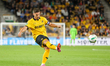 Matt Doherty of Wolverhampton Wanderers plays it forward during the Carabao Cup match betw...