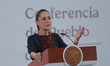 Mexico's President Claudia Sheinbaum Pardo speaks about the decrease in intentional homici...