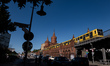 A train of the U-Bahn line U3 travels on the Oberbaumbruecke in Berlin, Germany, on August...
