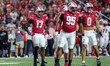 Wisconsin Badgers outside linebacker Darryl Peterson III (17), defensive lineman Brandon L...