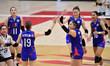 Pornpun Guedpard, the #3 setter of Thailand, is in action during the FIVB Volleyball Women...