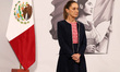 Mexico's President Claudia Sheinbaum Pardo speaks during a press conference about the corr...