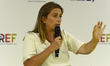 Marine Tondelier, the national secretary of the French left-wing party The Ecologistes, at...