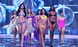 Participants walk the ramp during the grand finale of the Miss Teen International 2025 in...