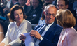 German Chancellor Friedrich Merz speaks to Dr. Astrid Lambrecht for the media at the cerem...