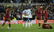 Lionel Messi and Julian Alvarez of Argentina celebrate a goal during a South American 2026...