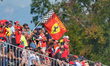 Tifosi Ferrari attend the Free Practice of the Formula 1 PIRELLI Gran Premio d'Italia 2025...