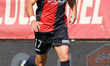 Nicolo Fazzi plays for AS Gubbio 1910 against AC Perugia Calcio in the Lega Pro championsh...