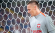 Goalkeeper Lukasz Skorupski warms up before the FIFA World Cup 2026 Qualifier match betwee...