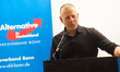 Gotz Kubitschek speaks at an AFD town hall at Nachbarschaftszentrum Bruser Berg in Bonn, G...