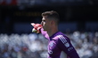 NYCFC goalkeeper Matthew Freese (49) celebrates saving a penalty kick with his teammates d...