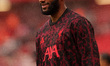 Liverpool's Joe Gomez warms up during the Premier League match between Liverpool and Evert...