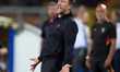 Eusebio Di Francesco, head coach of US Lecce, watches the Serie A match between US Lecce a...