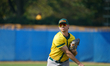Edvardas Matusevicius (#72) from Lithuania participates in the Baseball European Champions...