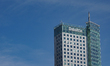 The Deloitte office tower with company signage is seen in Rotterdam, Netherlands, on Septe...