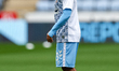 Jay Dasilva of Coventry City warms up during the Sky Bet Championship match between Covent...