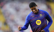 Marcus Rashford left winger of Barcelona and England during the warm-up before the LaLiga...