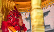 Former Royal Living Goddess Trishna Shakya is seen inside her palanquin as she is carried...