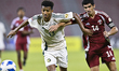 Malik Magid Hassan of Qatar and Osama Mousa Aldaghmah of Saudi Arabia are in action during...