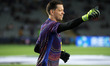 Wojciech Szczesny trains during the match between FC Barcelona and Paris Saint-Germain FC,...