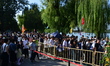 A large number of tourists visit the ancient imperial garden of the Summer Palace in Beiji...
